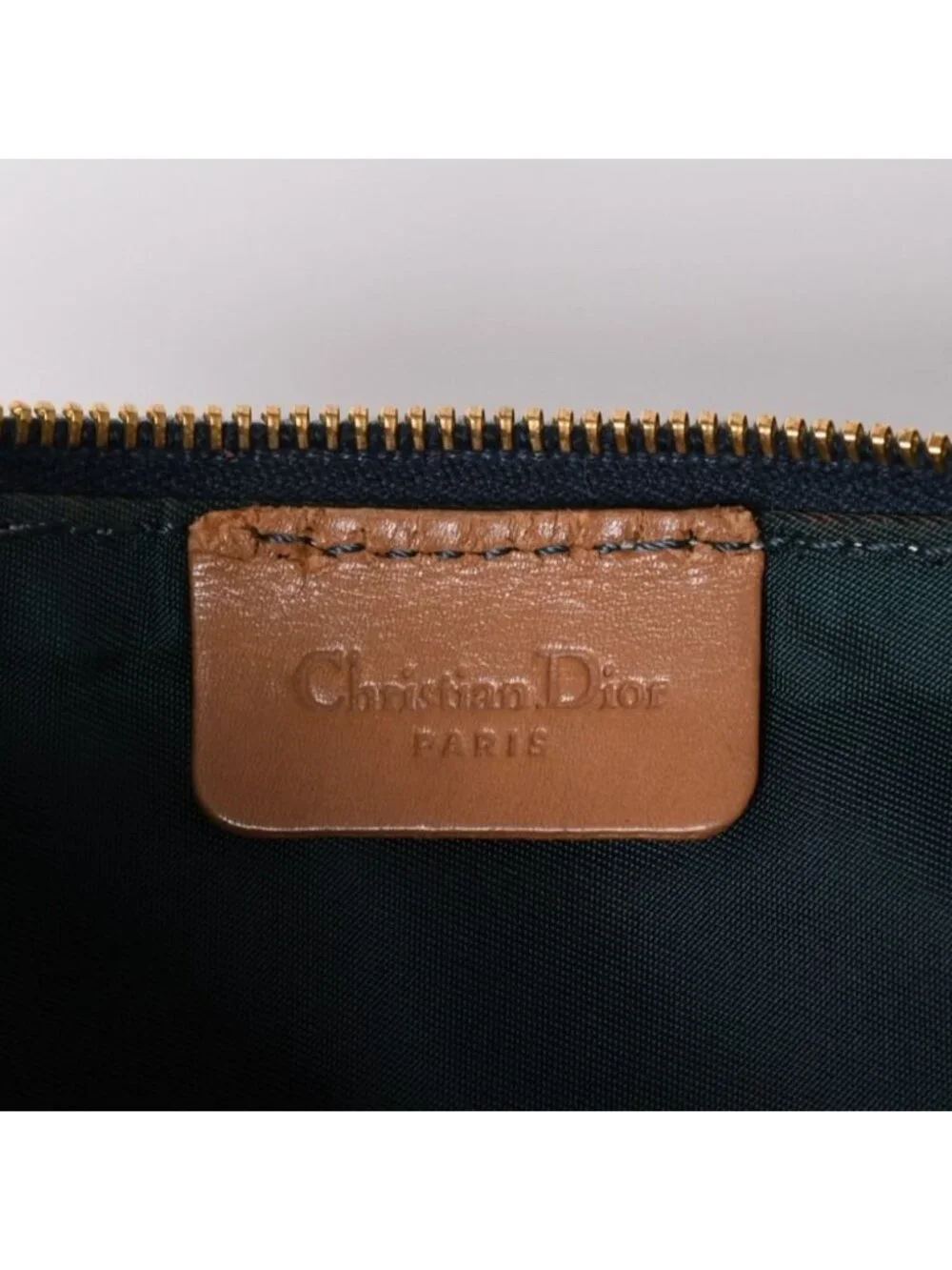Dior Saddle Pouch Canvas Leather Silver Gold